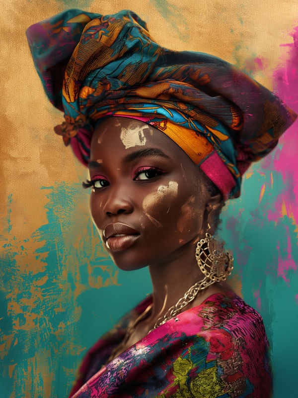 AFRICANA BRUSHSTROKES V BY AI