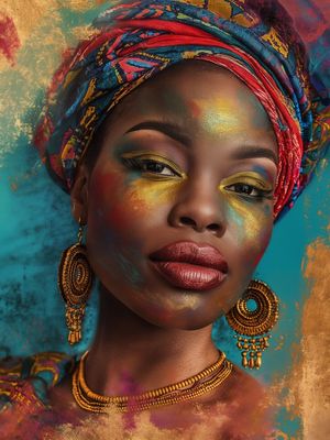 AFRICANA BRUSHSTROKES VII BY AI