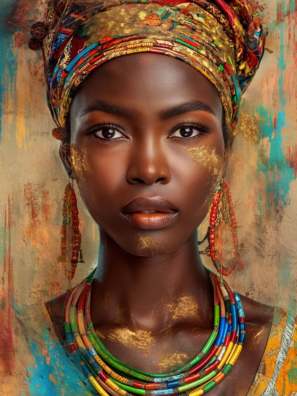 AFRICANA BRUSHSTROKES IX BY AI