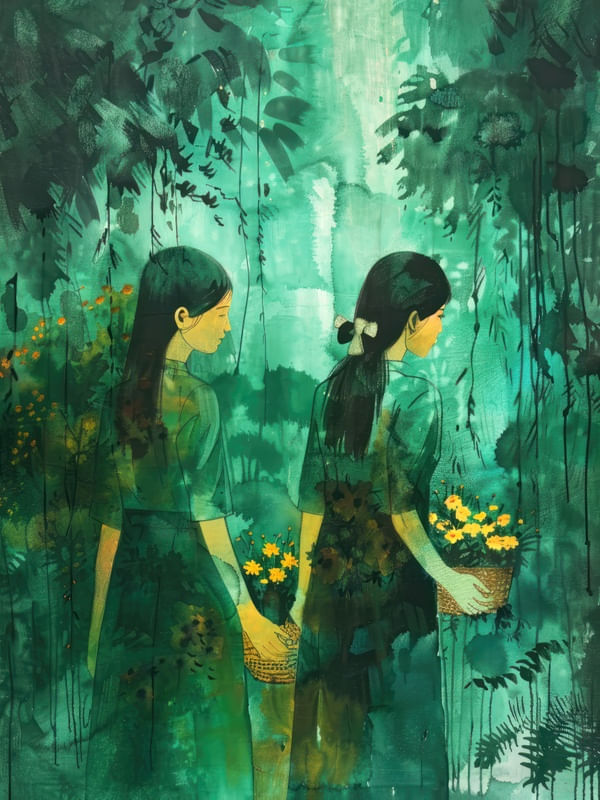 COLHENDO FLORES BY AI