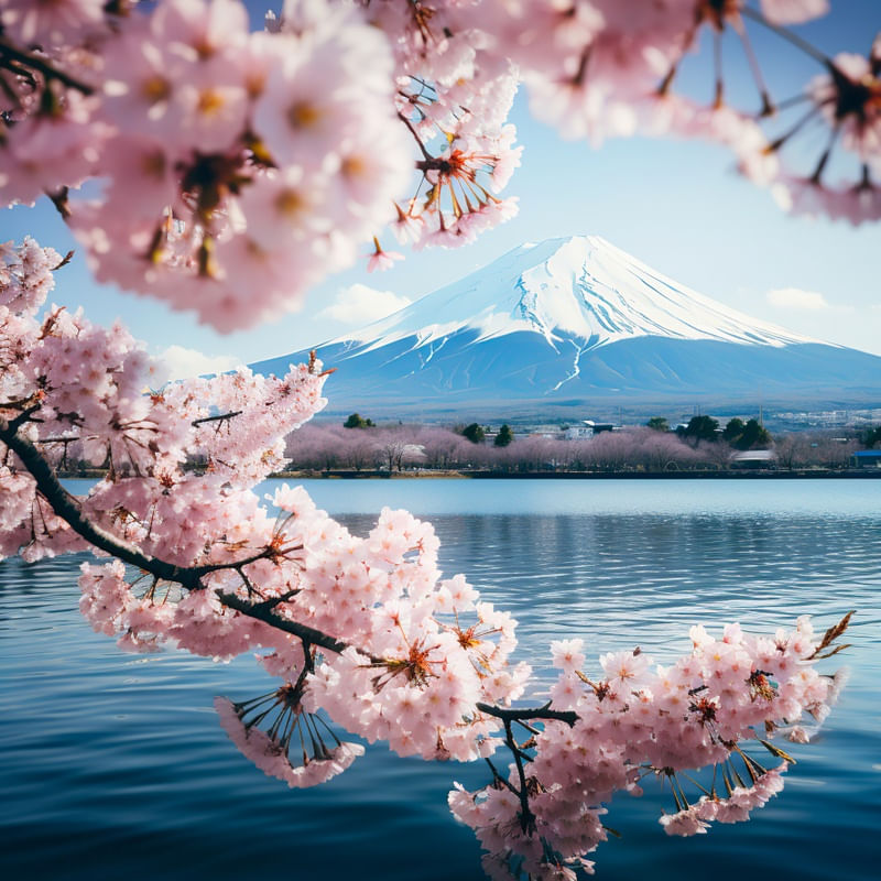 MONTE FUJI E AS CEREJEIRAS BY AI