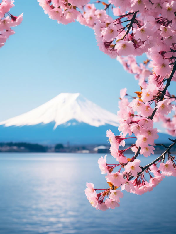 MONTE FUJI E AS CEREJEIRAS I BY AI