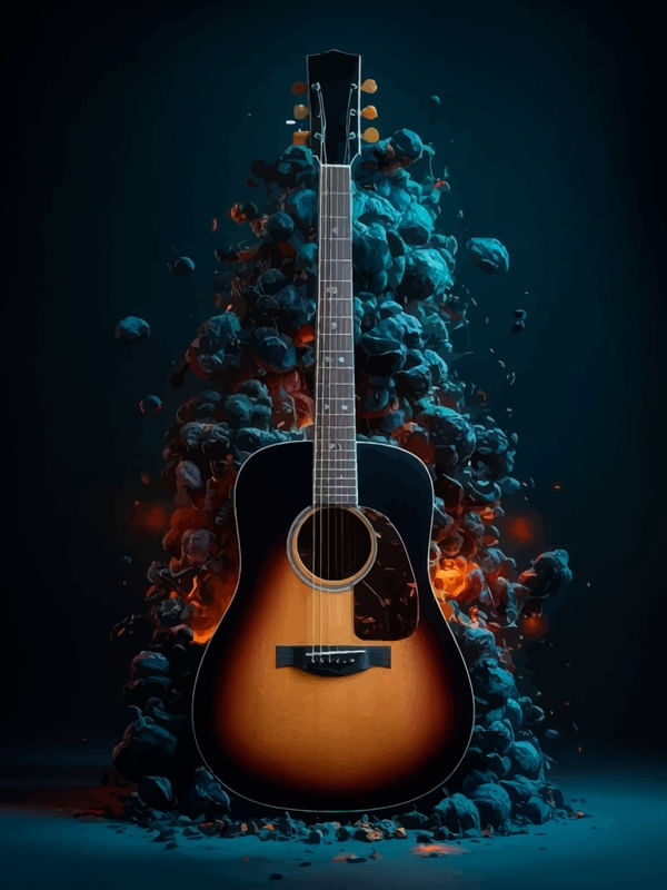 FOLK ACOUSTIC GUITAR BY AI