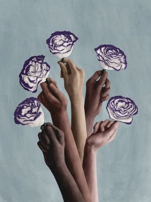 PRETTY LISIANTHUS HANDS I