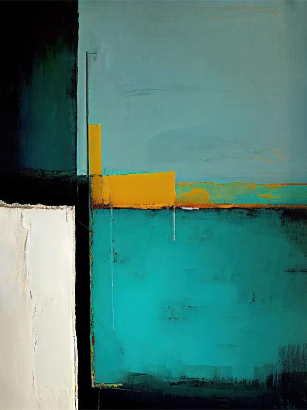 ILUSÃO CÓSMICA - ABSTRATO AZUL CIANO