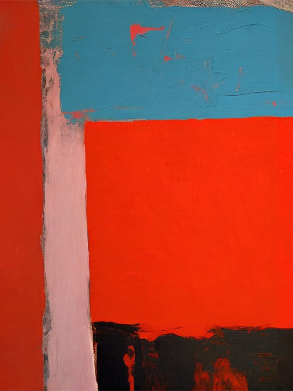 VIBRAÇÃO CONTRASTANTE - ABSTRATO EM VERMELHO E AZUL