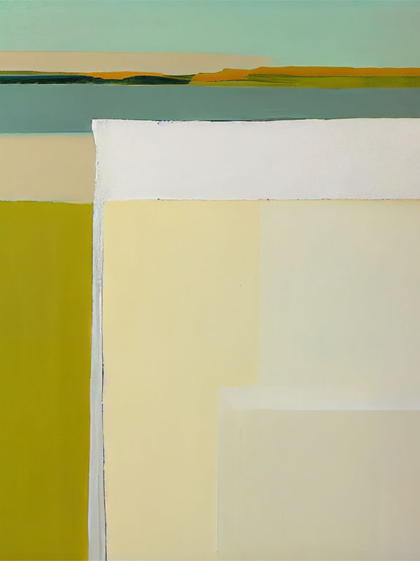 EVOLUÇÃO ETÉREA - ABSTRATO VERDE E CREME