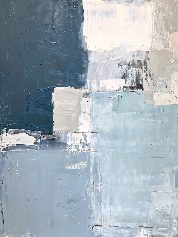 THUNDERSTORM - ABSTRATO AZUL E CINZA BY AI