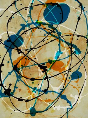 ABSTRATO RESPINGOS DE TINTA