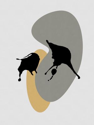 YELLOW & GRAY ABSTRACT I