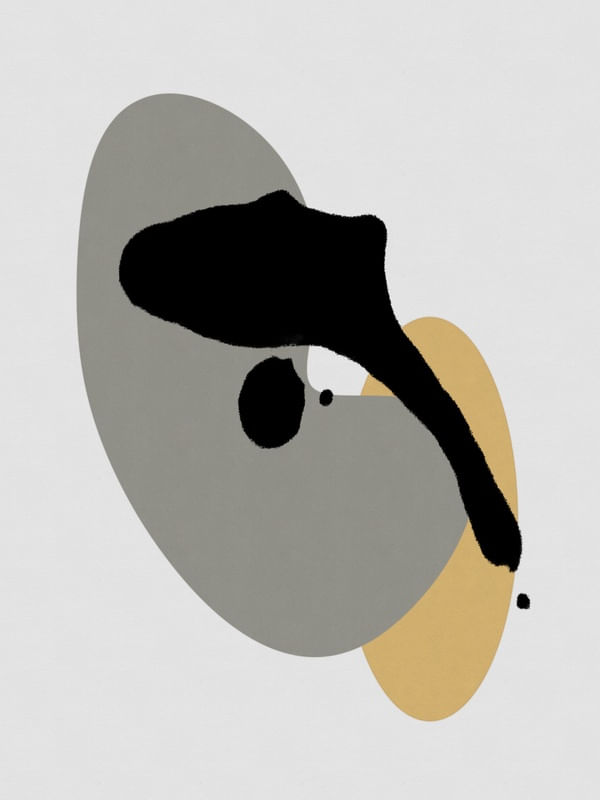 YELLOW & GRAY ABSTRACT III