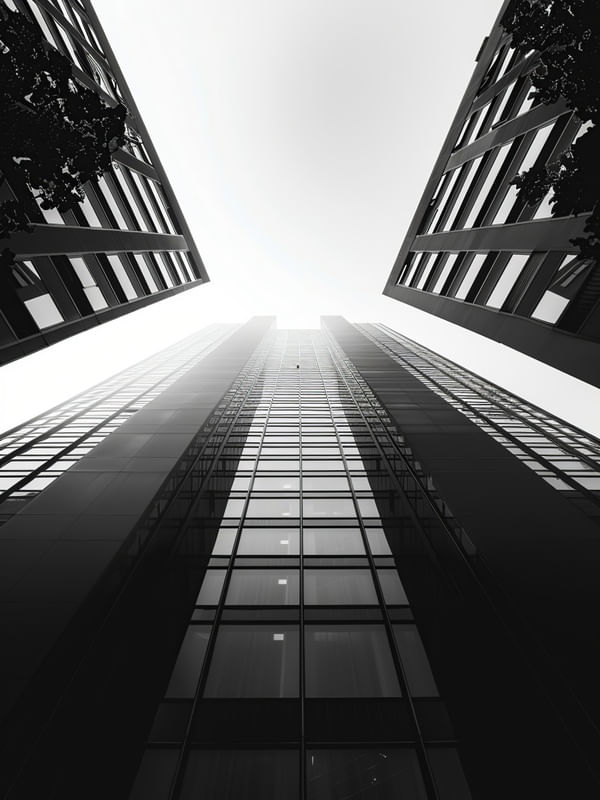 ELEGÂNCIA URBANA EM ESTRUTURAS MONOCROMÁTICAS I BY AI