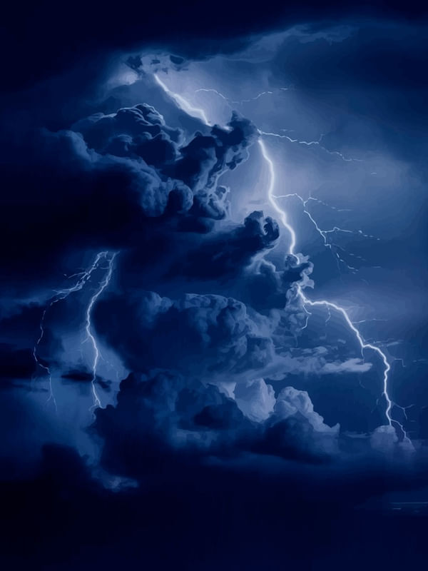 BLUE LIGHT CLOUDS BY AI