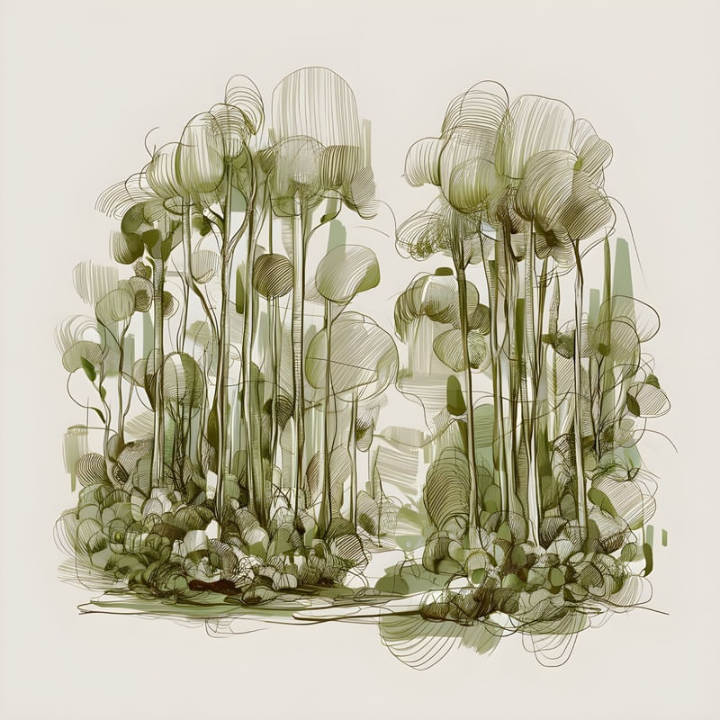 A DELICATE YET INTRICATE SKETCH BY AI