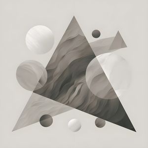 A STRIKING MINIMALIST ABSTRACT ARTWORK BY AI
