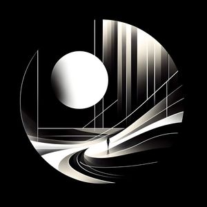 MINIMALIST ARTWORK IN BLACK AND WHITE BY AI