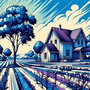 CASA NO CAMPO NO ESTILO DADAÍSMO POP ART BY AI