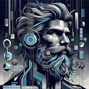 HOMEM ESTILO FUTURISMO MUSICAL TWO BY AI