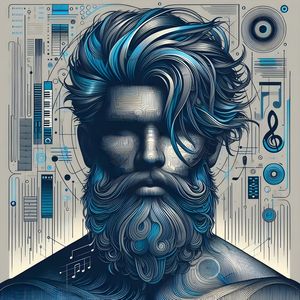 HOMEM ESTILO FUTURISMO MUSICAL BY AI