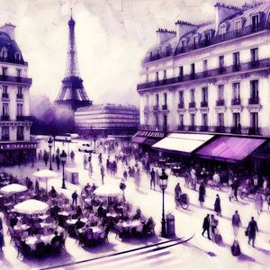 PARIS IMPRESSIONS OF LIFE NO ESTILO EXPRESSIONISMO FIGURATIVO TWO BY AI