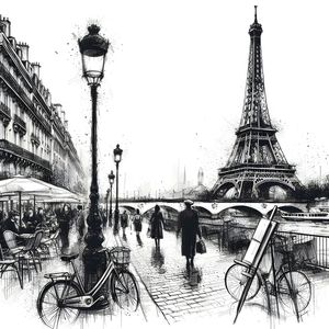PARIS IMPRESSIONS OF LIFE SKETCH BY AI