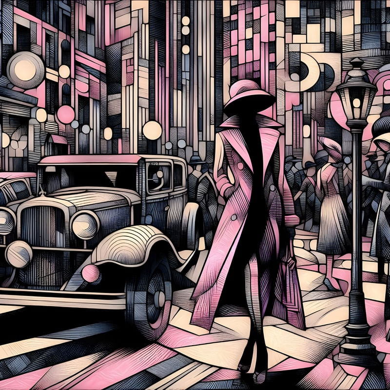 WOMAN IN PARIS IMPRESSIONS OF LIFE CUBISM FASHION BY AI