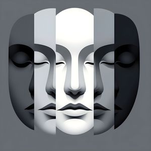 APATHY FACE MINIMALISM BY AI