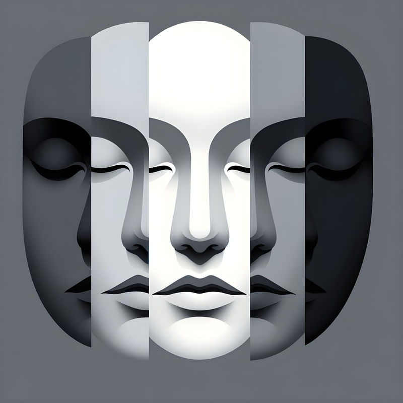 APATHY FACE MINIMALISM BY AI