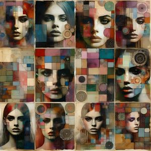 FACES ABSTRACT PORTRAITS BY AI