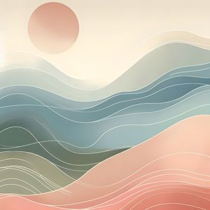 MINIMALISTIC ABSTRACT LANDSCAPE BY AI