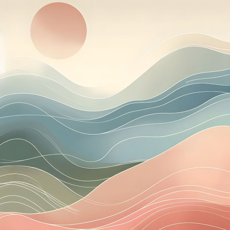 MINIMALISTIC ABSTRACT LANDSCAPE BY AI
