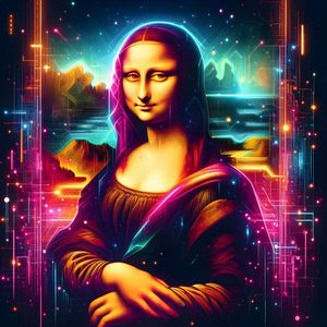 MONALISA NEON STYLE BY AI