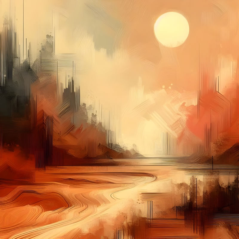 SKETCH OF AN ABSTRACT LANDSCAPE BY AI