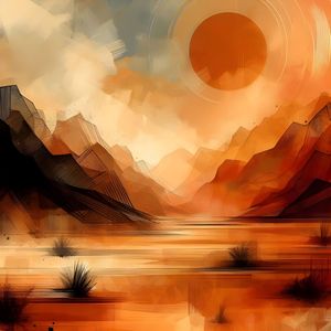 SKETCH OF THE HEAT OF A DESERT BY AI