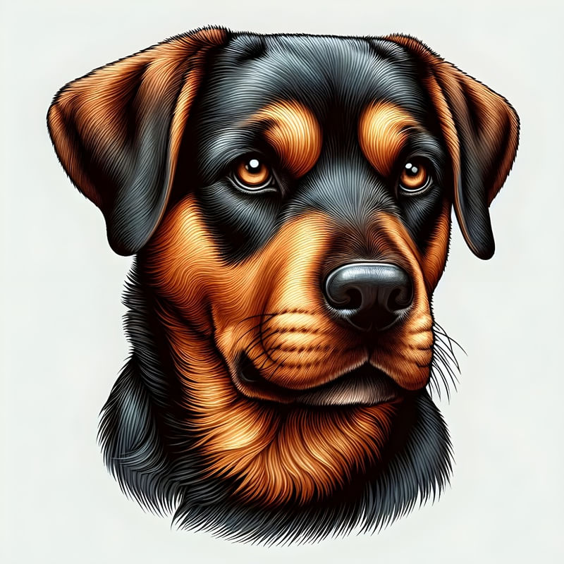 ROTTWEILER PORTRAIT BY AI