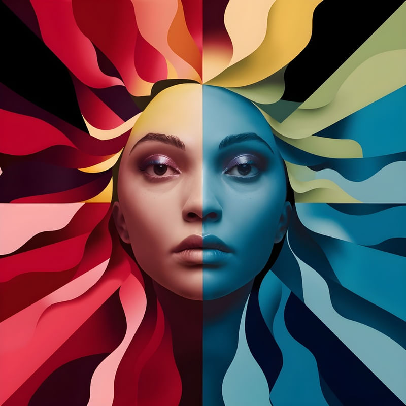 VARIATION OF COLORS IN AN ABSTRACT COMPOSITION BY AI