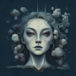 ABSTRACT REPRESENTATION OF A DREAM WOMAN BY AI