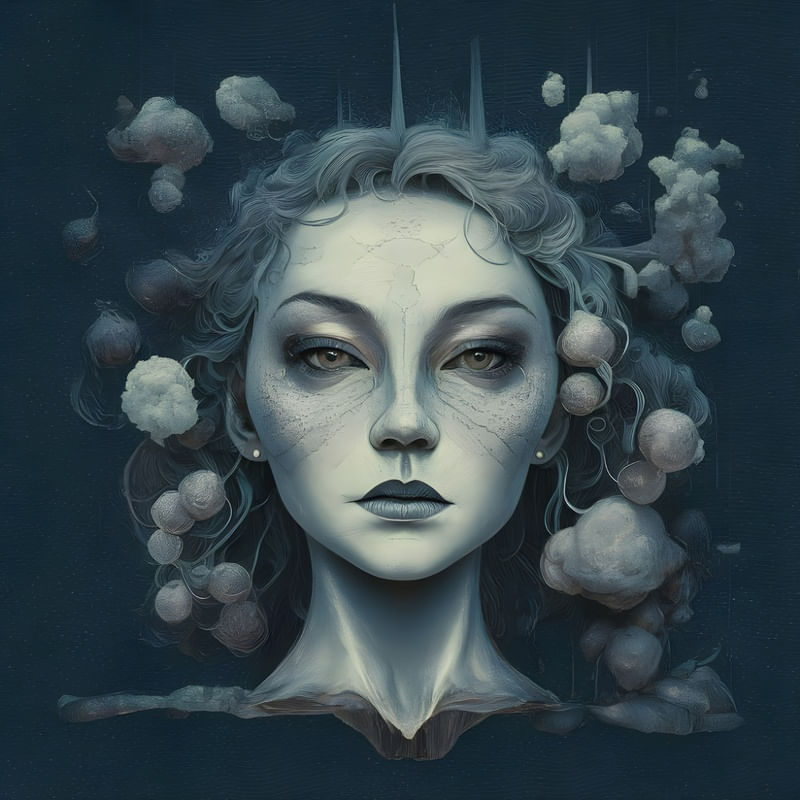 ABSTRACT REPRESENTATION OF A DREAM WOMAN BY AI
