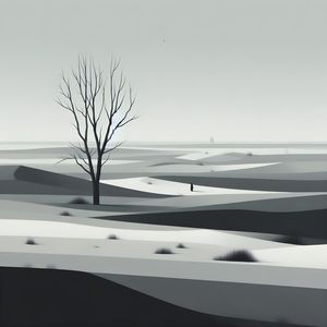 A MINIMALISM LANDSCAPE BY AI