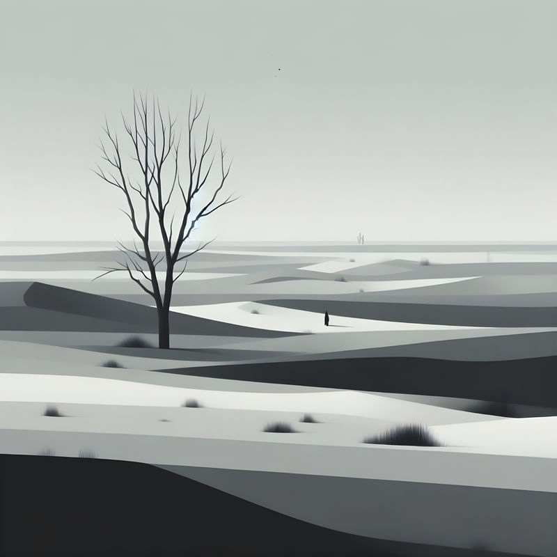 A MINIMALISM LANDSCAPE BY AI