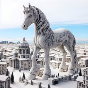 ESCULTURA DO CAVALO BY AI