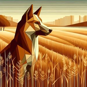 O CACHORRO NO CAMPO VEDUTA GEOMÉTRICO BY AI