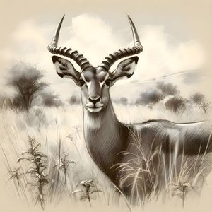 IMPALA NO CAMPO SKETCH BY AI