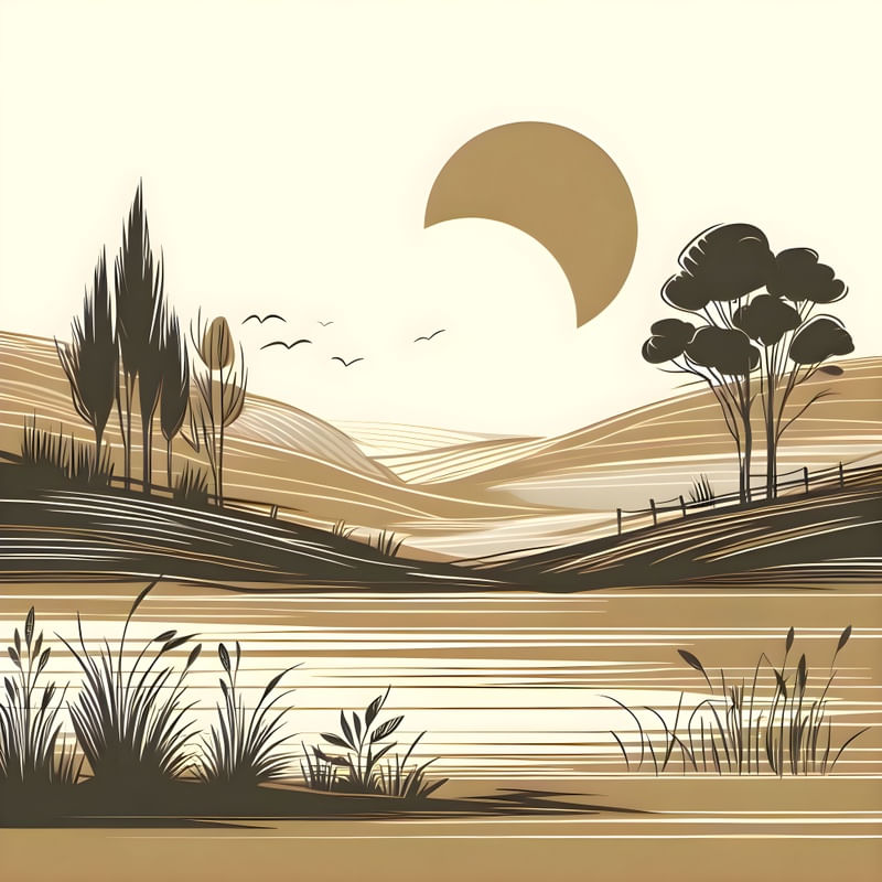PAISAGEM NO ESTILO VETORES MINIMALISTA BY AI