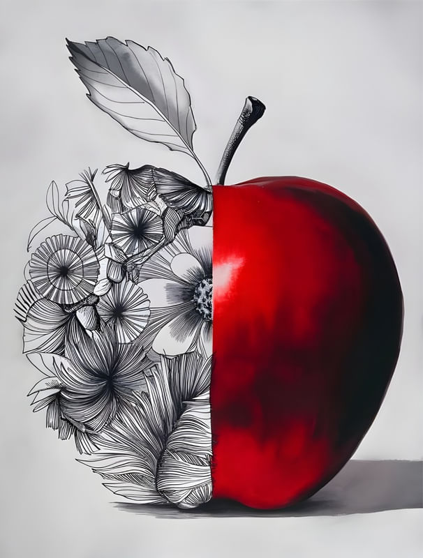 ABSTRACT APPLE BY AI