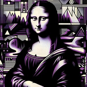 MONALISA ART NOUVEAU VERDE ROXO FOUR BY AI