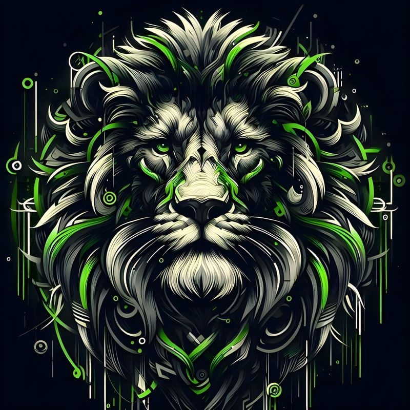 O LEÃO ARTE CONCEITUAL BY AI