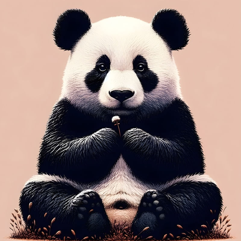 PANDA FIGURATIVO LAND ART BY AI