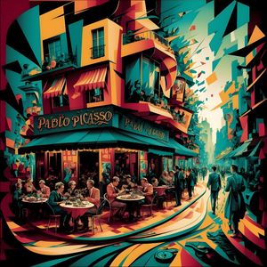A STUNNING CUBIST PAINTING IN THE STYLE OF PABLO PICASSO BY AI