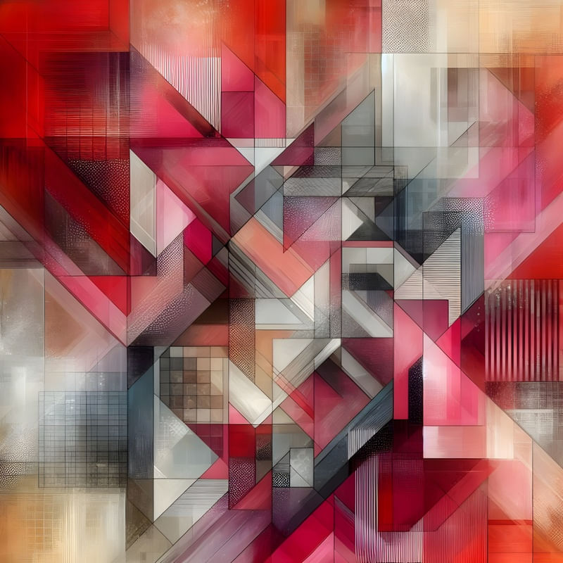 ABSTRACT SHADES OF RED BY AI